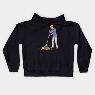 Raking Leaves Autumn Gardening Kids Hoodie